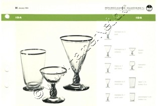 Holmegaard Glasvrk katalog Januar, 1963