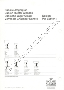 Holmegaard Glasvrk katalog februar, 1986