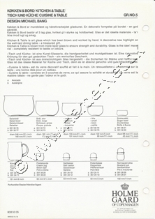Holmegaard Glasvrk katalog oktober, 1976 