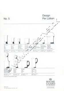 Holmegaard Glasvrk katalog januar, 1987