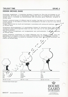 Holmegaard Glasvrk katalog, 1985