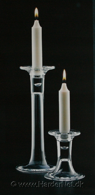 Merkur lysestager designet af Michael Bang for Holmegaard Glasværk.
