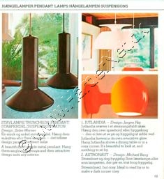 Holmegaard Glasværk lampe katalog oktober, 1976