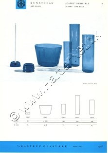 Kastrup Glasværk katalog marts, 1962