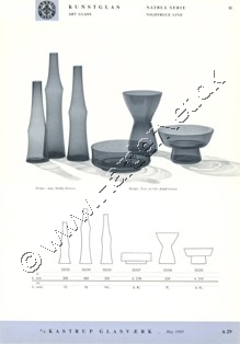 Kastrup Glasværk katalog maj, 1960
