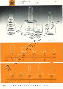 Kastrup Glasværk katalog maj, 1960
