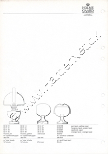 Holmegaard Glasværker katalog 1971